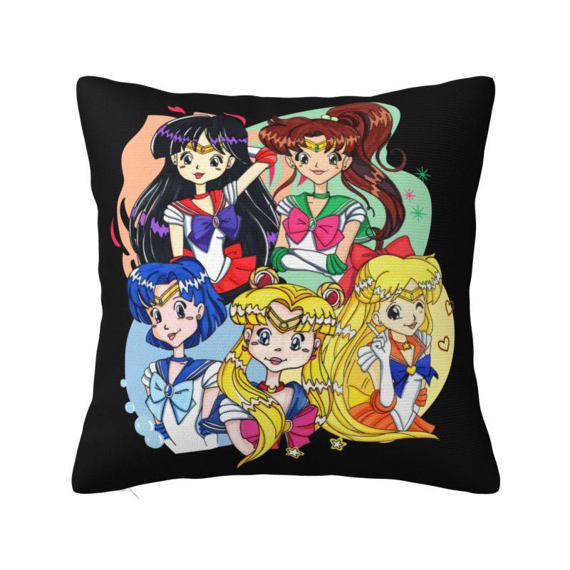 Индивидуальная роскошная наволочка для подушки с мультяшным персонажем Сейлор Мун, мягкая наволочка для декоративной подушки с мультфильмами Луна