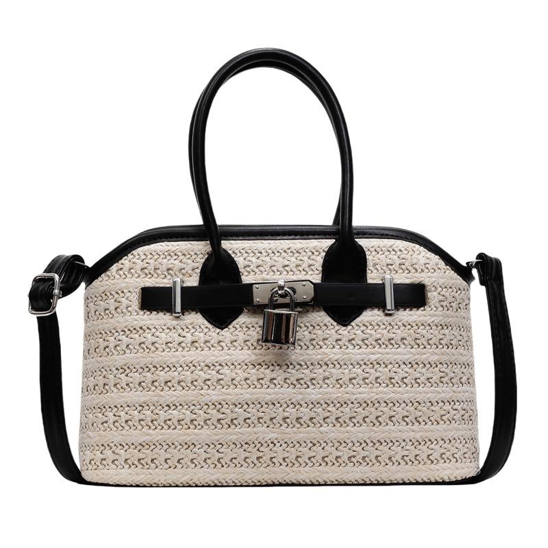 Плетеная сумка женская весенняя новая модная соломенная сумка универсальная маленькая квадратная сумка на плечо сумка-мессенджер