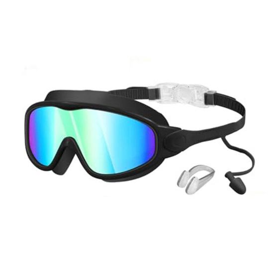 Kids Swim Goggles with Nose Clip And Earplug Anti-Fog UV Protection Pool Glasses Anti Shattered Lens for Boys Girls