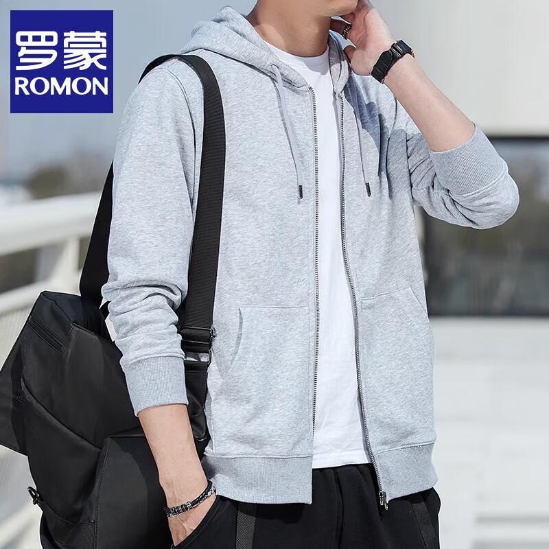 ROMON Мужской повседневный кардиган с капюшоном