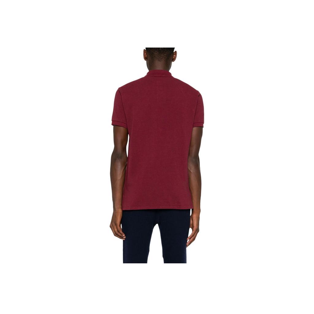 Polo Ralph Lauren Однотонная рубашка поло с вышивкой пони, с коротким рукавом, мужская, бордовый 710680784-400