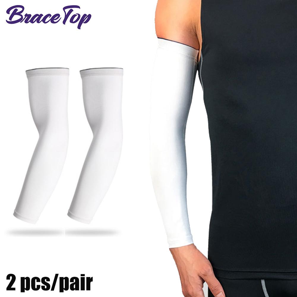 Bracetop 1 пара дышащие быстросохнущие с защитой от УФ-лучей рукава для бега спортивные нарукавники для баскетбола