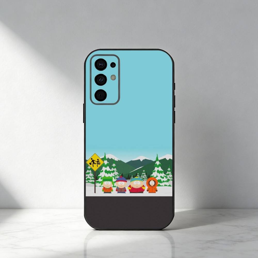 Funny S-South-Park Cute Phone Case For Samsung S25,S24,S21,S22,S23,S30,Ultra,S20,Plus,Fe,Note,5G Black Cover
