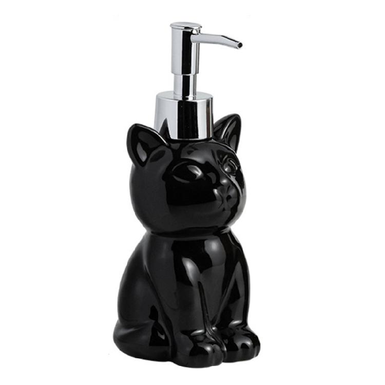 Симпатичный дизайн с кошками Диспенсер для мыла Легкое обслуживание Держатель для мыла с помпой-нажимным механизмом Для организации кухонной столешницы