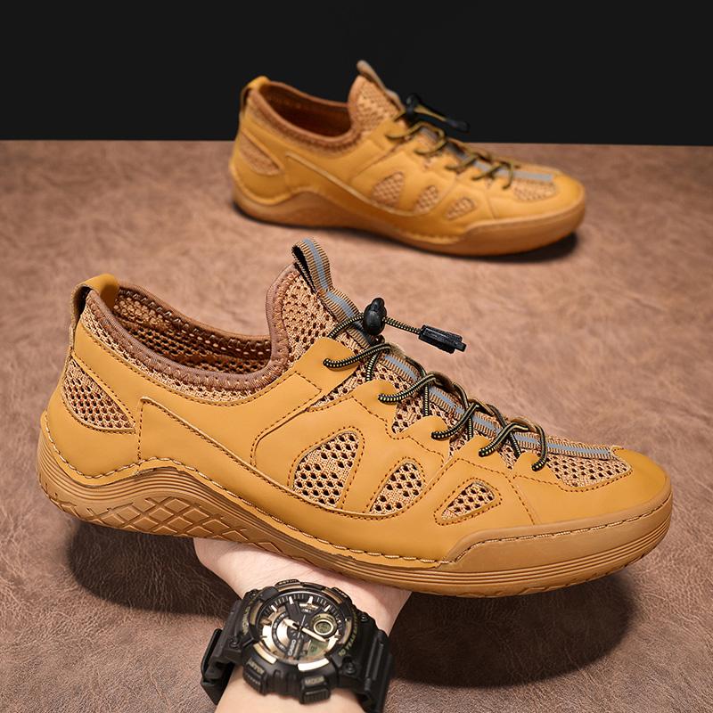 Модные легкие мужские повседневные спортивные туфли с дышащей сеткой, модные уличные мужские теннисные туфли Masculino с вырезами для ходьбы