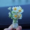 Mini Flower Vase Car Dashboard Decor Cute Center Console Accessory with Adhesive Realistic Micro-Landscape