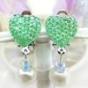 Cute Girls Children's Ear Clip Earrings Princess No Ear Hole Earrings Shining Diamond Earrings Pendant Ear Jewelry Accessories