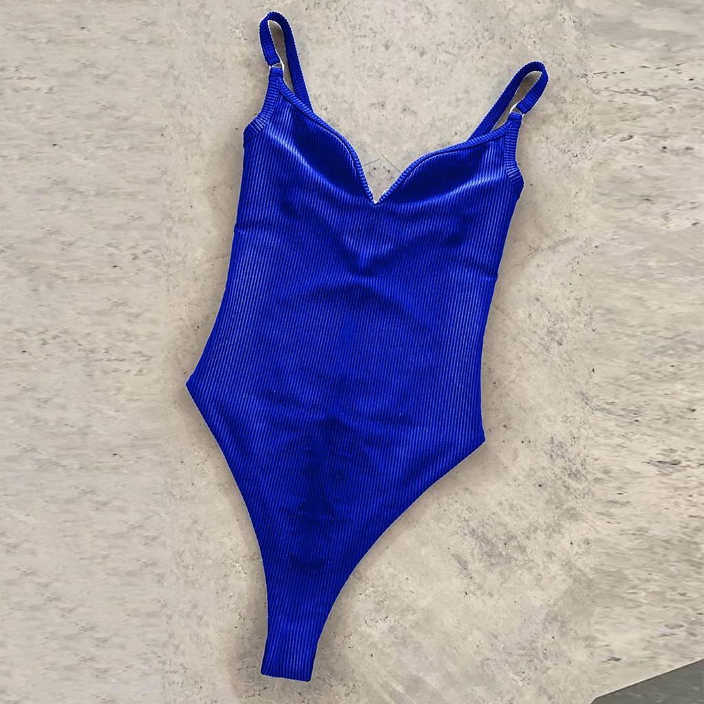 Women's Fashion Sexy Bikini Swimsuit Solid Color Beach Swimsuit