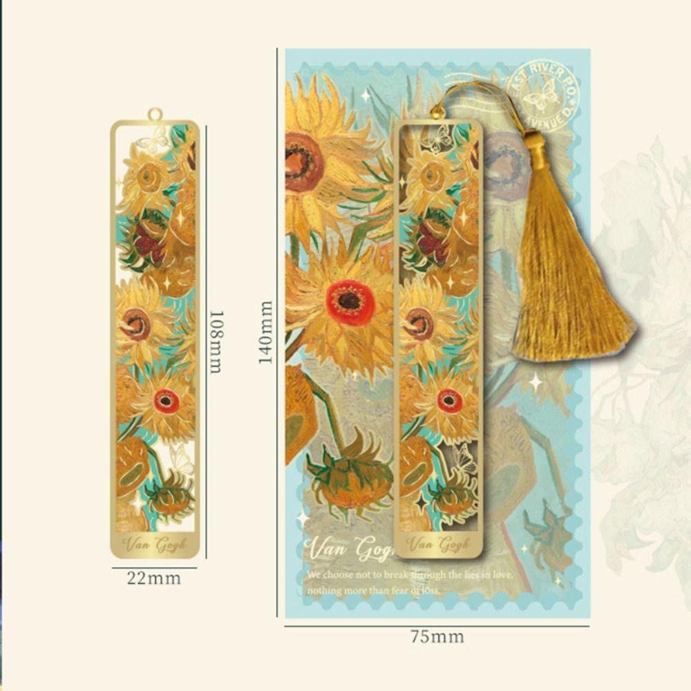 Student Gift Reading Book Clip Painting Pagination Mark Creative Metal Bookmark