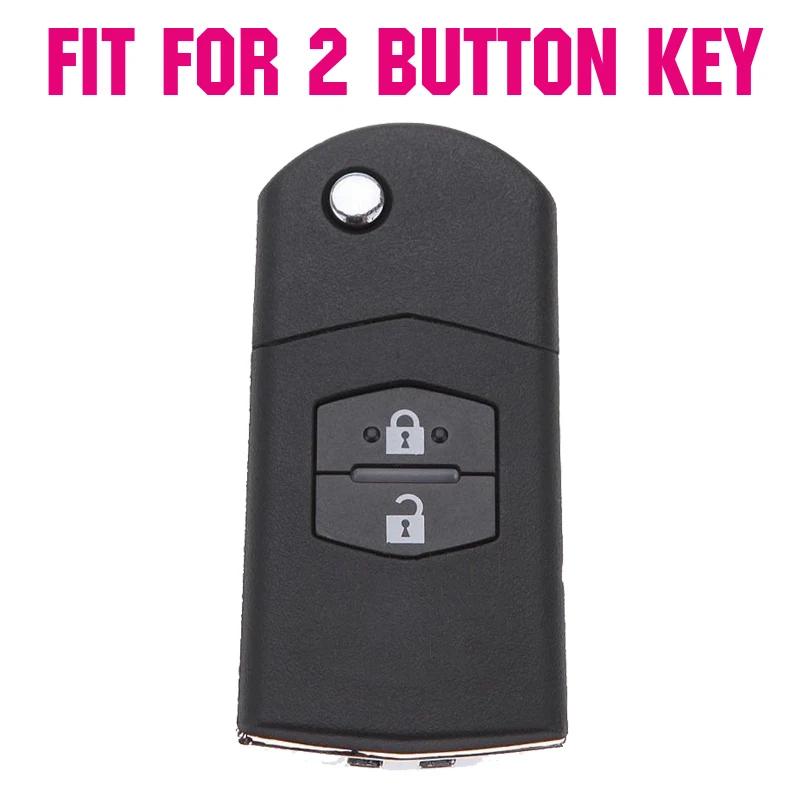 2 Button Silicone For Mazda Demio 2 3 5 6 M2 M3 M5 M6 CX-5 CX-7 CX-9 RX-8 MX5 MPV Car Remote Key Fob Shell Cover Case
