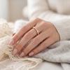 Изысканное кольцо из титановой стали с белым перламутром - Корейско-японский промышленный стиль, ювелирное изделие для женщин