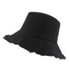 Cotton Fringed Fisherman Cap Soft Aluminum Wire Shape Water Wash Bucket Hat Women Four Seasons Solid Outing Basin Hat