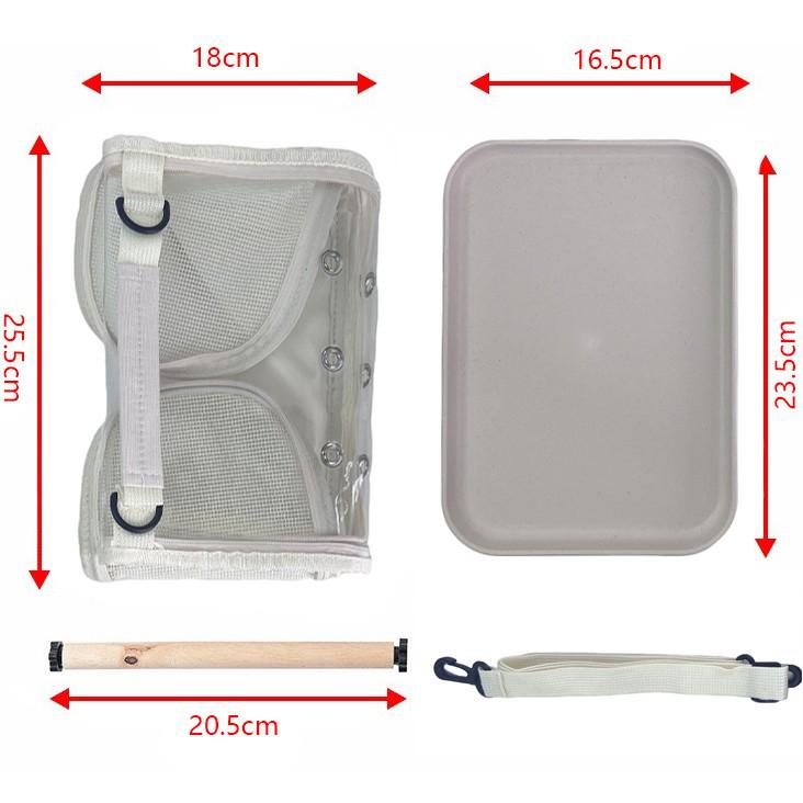 Складной кросс-боди рюкзак для попугаев - Прозрачная дорожная клетка для корелл и мелких питомцев