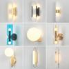 Modern Glass Wall Lamp Fixtures Creative Bedroom Bedside LED Wall Decor Sconce Light Lighting for Bedroom Living Room Home Decor