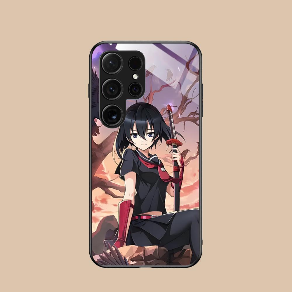 Стеклянный чехол для мобильного телефона Akame Kurome для Samsung Galaxy A56 55 54 53 52 51 36 35 34 23 16 15 5G Цветная обложка