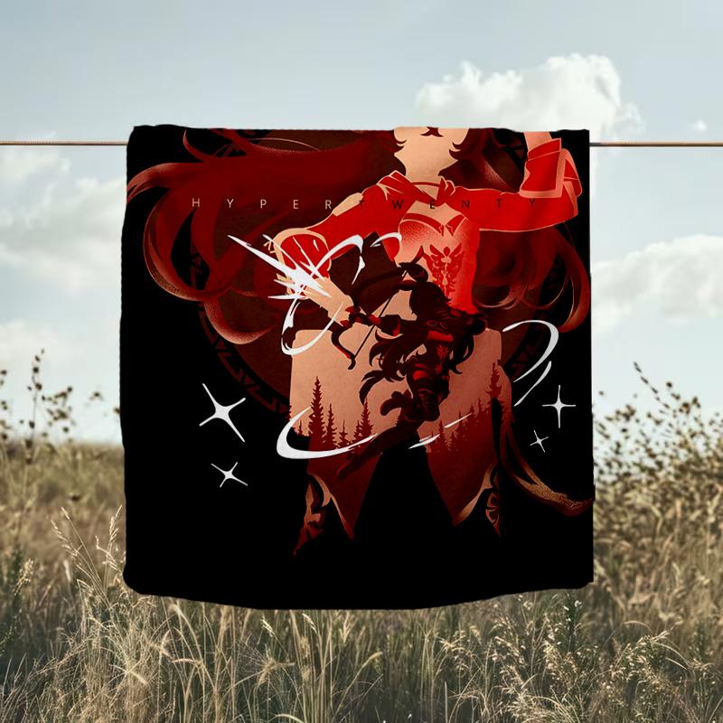 1PC Ayato Genshin Blanket Flannel Throw for Sofa, Indoor, Camping, Living Room, Office, Chair, And Bed Soft Birthday Christmas Gift