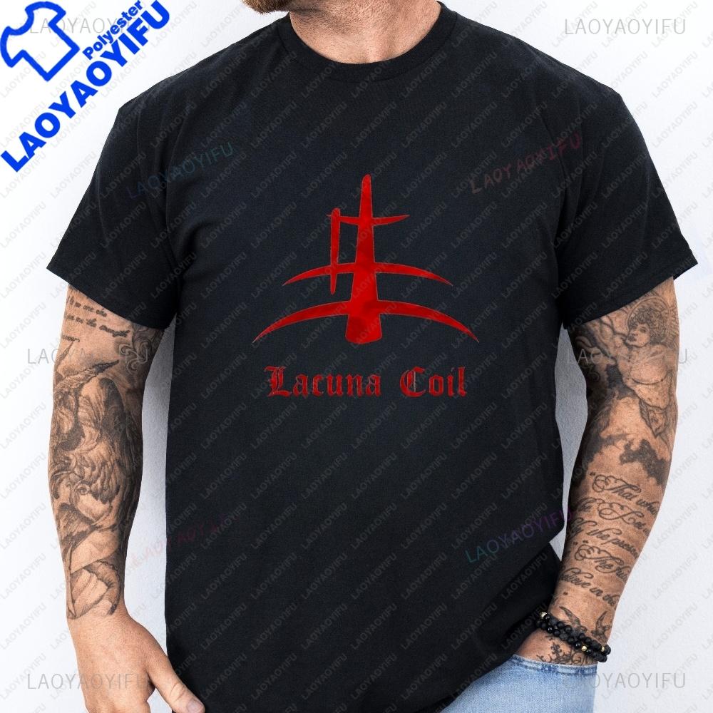 Streetwear Lacuna Coil Print Longsleeved Casual Shirt Suitable for Both Unisex and Unisex Featuring A Patterned Tshirt Design