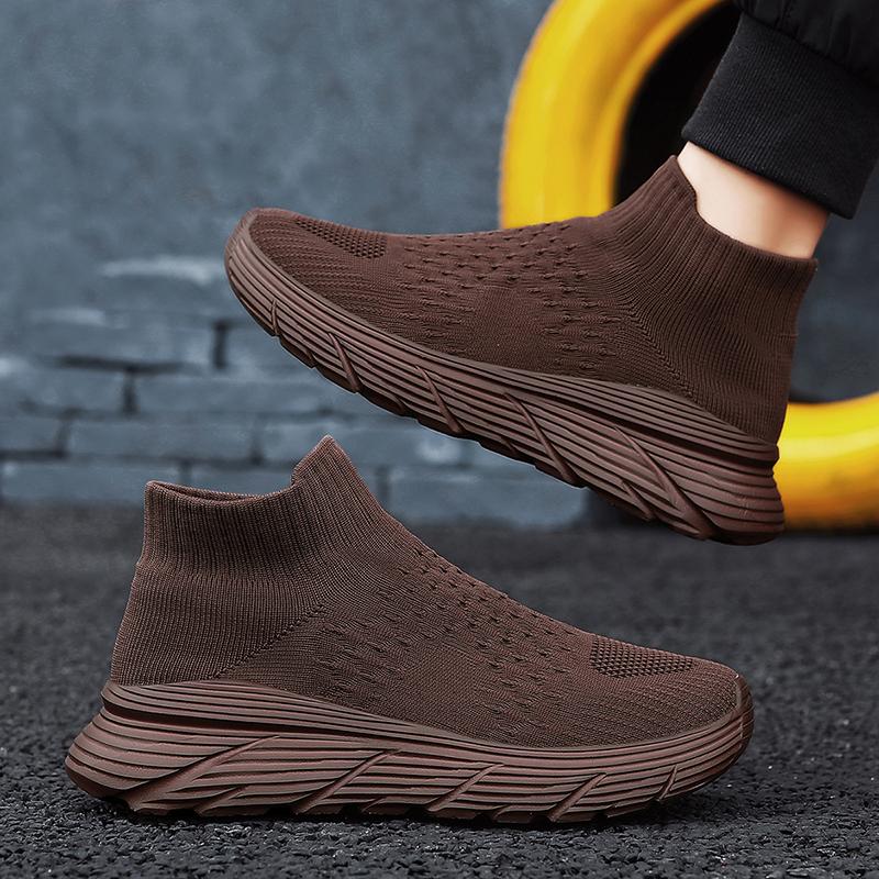 Spring/Autumn Men's/Women's Flying Knit Elastic Socks Shoes Breathable Ultra Light Fitness Outdoor Running Shoes