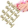 12pcs Sturdy Elastic Clamping Curve C Nail Extension Clips  Household And Office Small Item Clamp