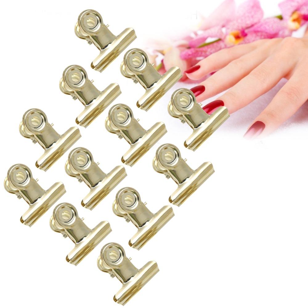 12pcs Sturdy Elastic Clamping Curve C Nail Extension Clips Household And Office Small Item Clamp
