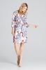 Floral pattern dress tied with a belt - M680 size