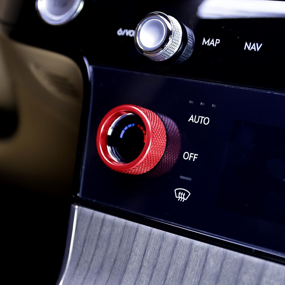 Для Genesis G80 RG3 2025 2026 2 шт. Кольцо-накладка на ручку регулировки кондиционера из алюминиевого сплава, Аксессуары для интерьера