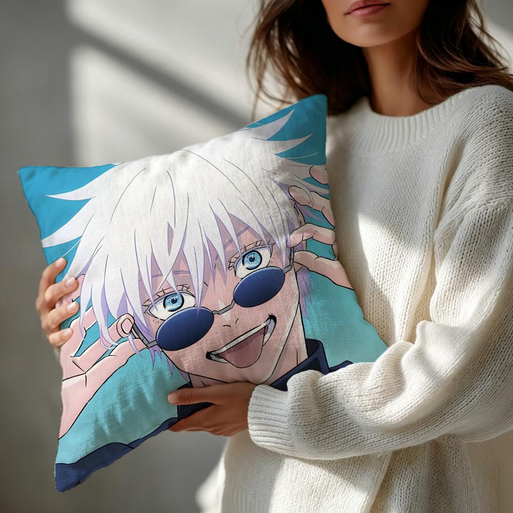 Anime Gojo Satoru Cushion Cover Patterned Cushion Cover Romantic Cozy Home Sofa Decoration
