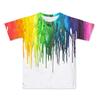Детская летняя футболка с короткими рукавами из семи пигментов с 3D-цифровой печатью для мальчиков и девочек