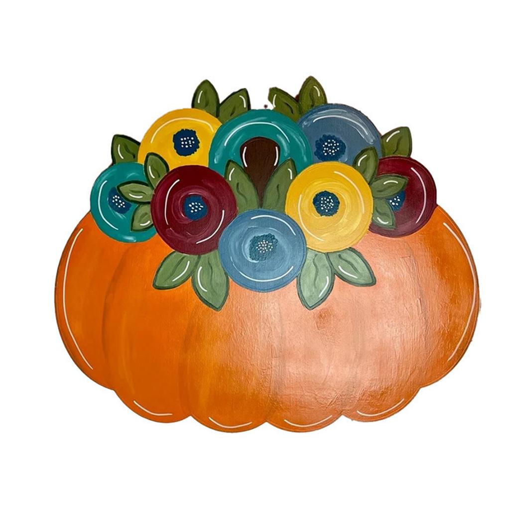 Halloween Door Hanging Autumn Thanksgiving Wooden Door Plate Layout Decoration Pendant