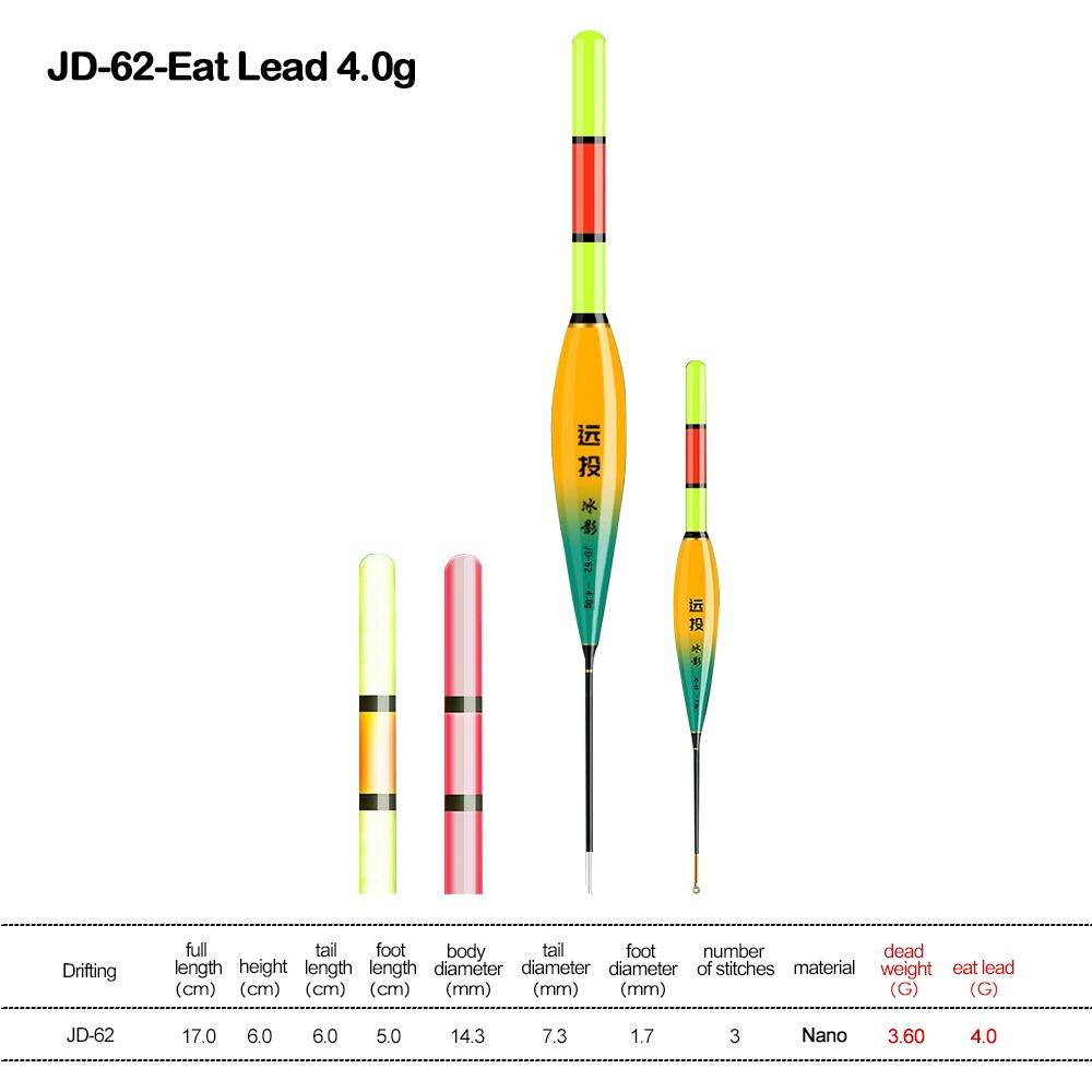 Электронный рыболовный поплавок с длинным килем, вес 4-5 г, ночной рыболовный буй, поплавок для ловли в проводку