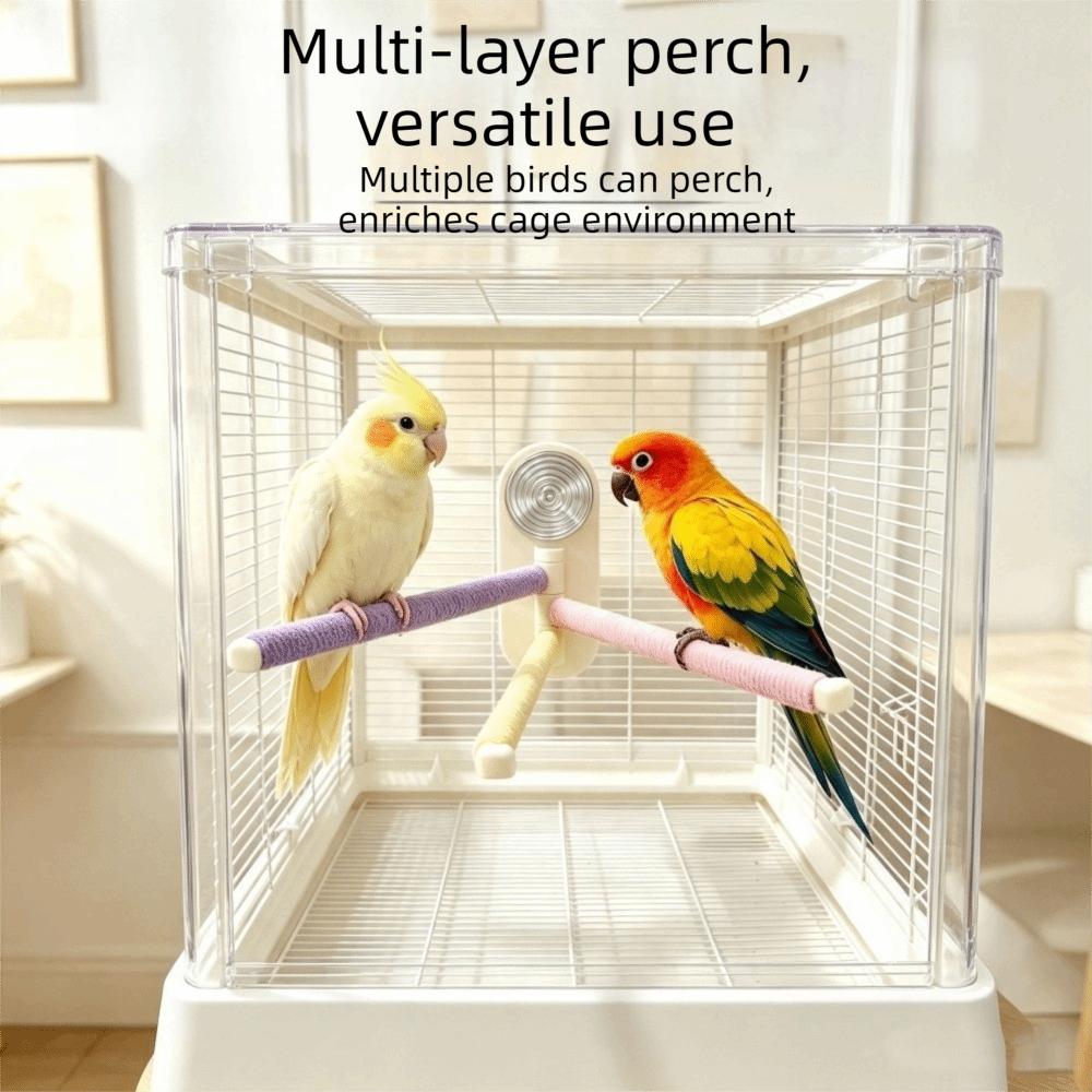 Anti Slip Parrot Rotating Stand Wear-resistant Bird Window Standing Stick Pet Interactive