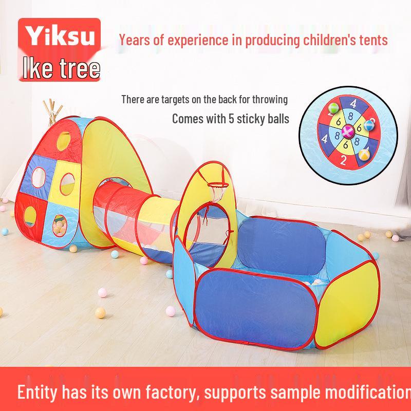 Игровой набор «Юрта 3-в-1» для детей, палатка и туннель для использования в помещении/на улице
