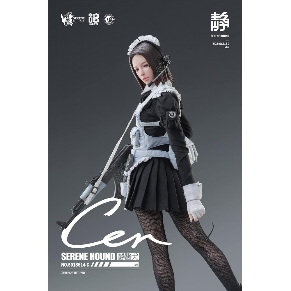 Серия SERENE HOUND от I8TOYS 501S614 C Cerberus Maid Corps Cell 16 Scale Подвижная фигурка из ПВХ, силикона и металла, окрашенная