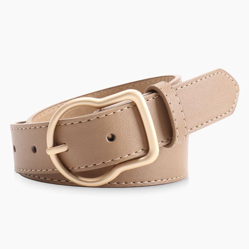 Womens Synthetic Leather Belt With Alloy Buckle And Pin Closure For Versatile Casual And Work Outfits