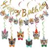 Paper Happy Birthday Banner Cute Animal Animal Birthday Banner Pet Theme Banner  Baby Shower
