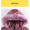 Winter Clothes Girls Medium To Long Length Coat Kids Snow Puffer Jacket Hooded Warm with Waist Belt and Pockets