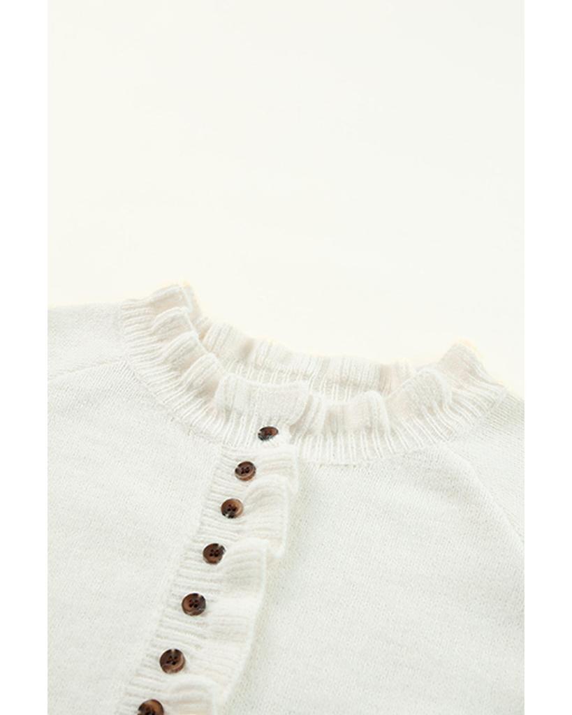 Azura Exchange Вязаный свитер-пуловер с оборкой