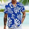 Men'S Casual Loose Short Sleeved Shirt Fashion Printed Shirt Top