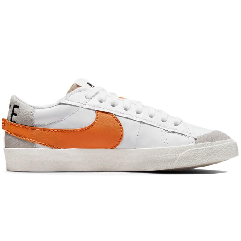 Nike Кроссовки Blazer Low 77 Jumbo Белые Альфа-оранжевые Парусные Обувь для скейтборда DN2158-100