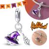 Halloween Party Copper Cute Magician Cat Pendant Beads Fit Charms Diy Bracelet For Jewelry Making Women Gift