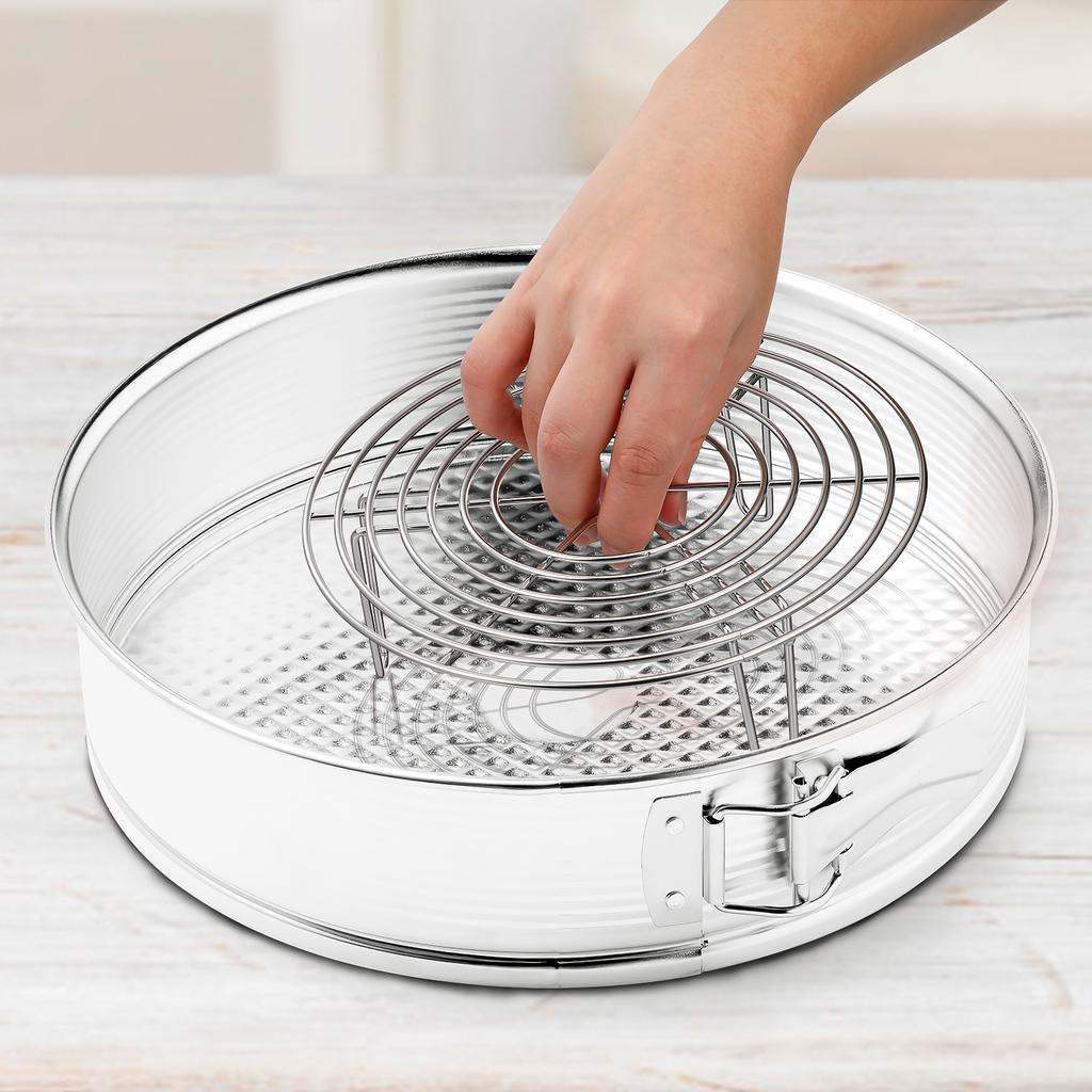 Круглая подставка для варки яиц на пару, мини-холодильник, фритюрница из нержавеющей стали, кухонный инструмент, противень для духовки