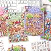 4 Style PET Material Stickers Children'S DIY Mini Cartoon 3D Landscaping Fun Collage Background Sticker Hand Account Accessories
