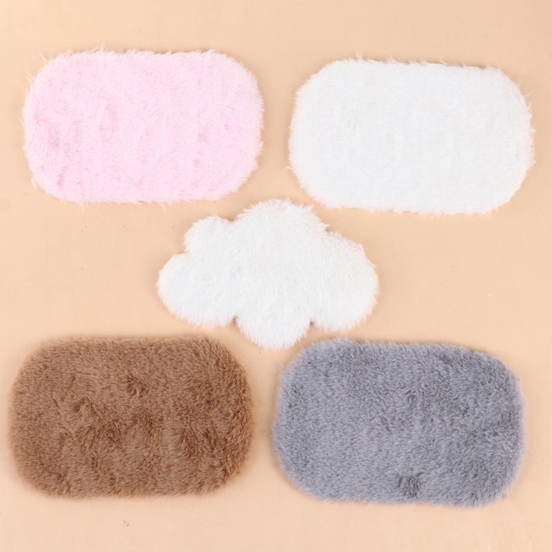 1Pcs/2Pcs Nail Photo Background MIni White/Grey/Pink Practice Cushion Foldable Hand Rest Pad Nail Equipment Soft Fur Nail Mat