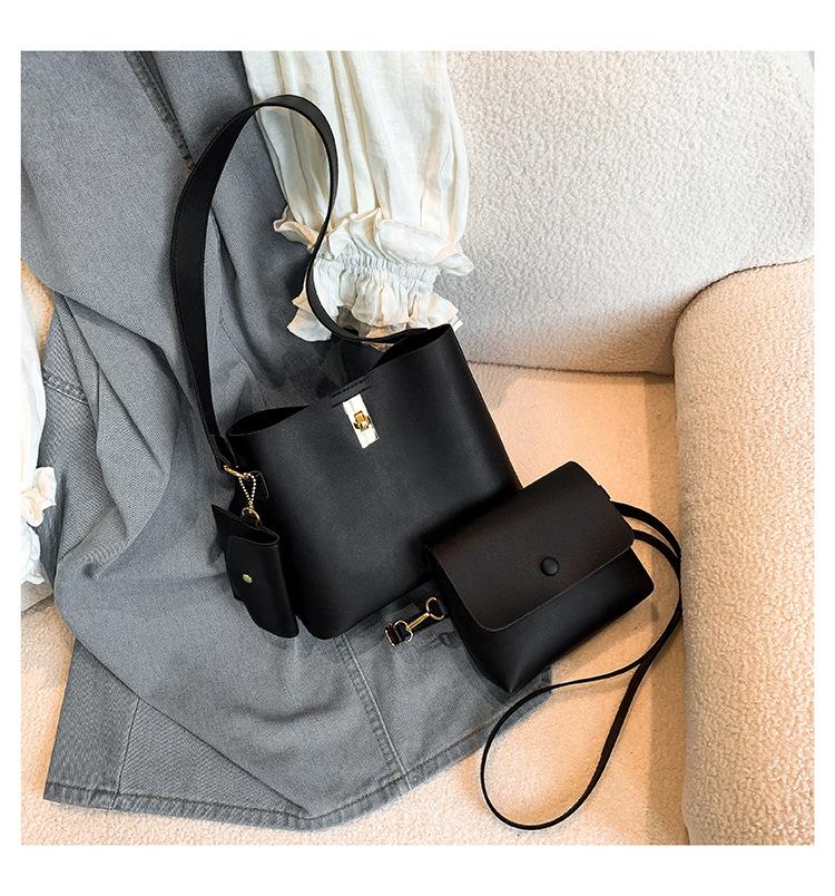 Сумка-ведро Commuter большой вместимости для женщин 2024 года, новая высококачественная сумка через плечо в стиле иностранного стиля для мам, сумка-мессенджер для женщин