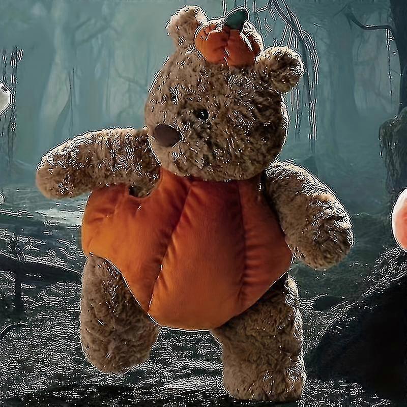 Creative Cute Halloween Pumpkin Bear Plush Toy Doll Doll Children yyds
