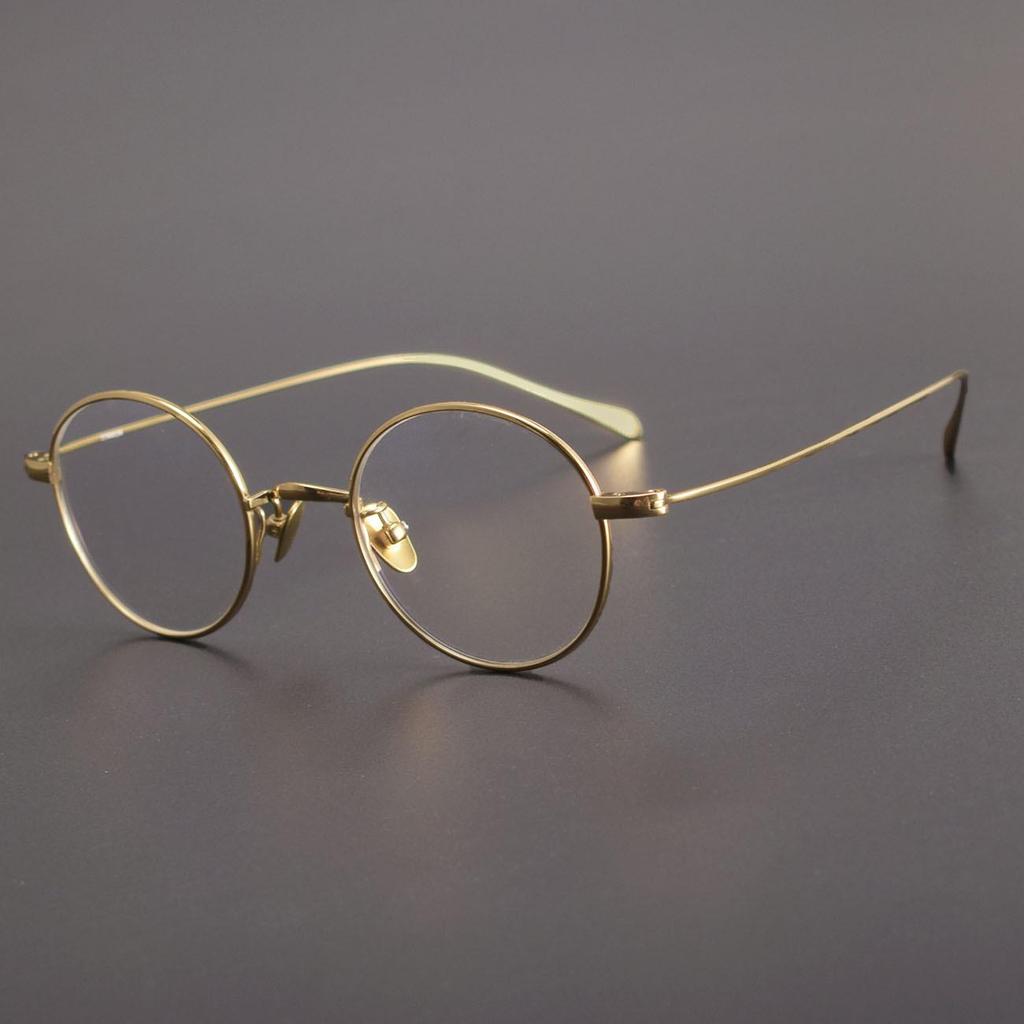 Сверхлегкая титановая круглая оправа для очков 198T для женщин — маленькая, простой дизайн с функцией защиты от синего света при близорукости