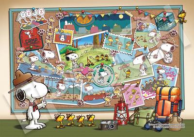 Epoch 500 Очень маленьких кусочков пазла, PEANUTS, Снупи, Скауты-Бигли (18,2 х 25,7 см), 52-811, с клеем, шпателем и билетом для скретчинга