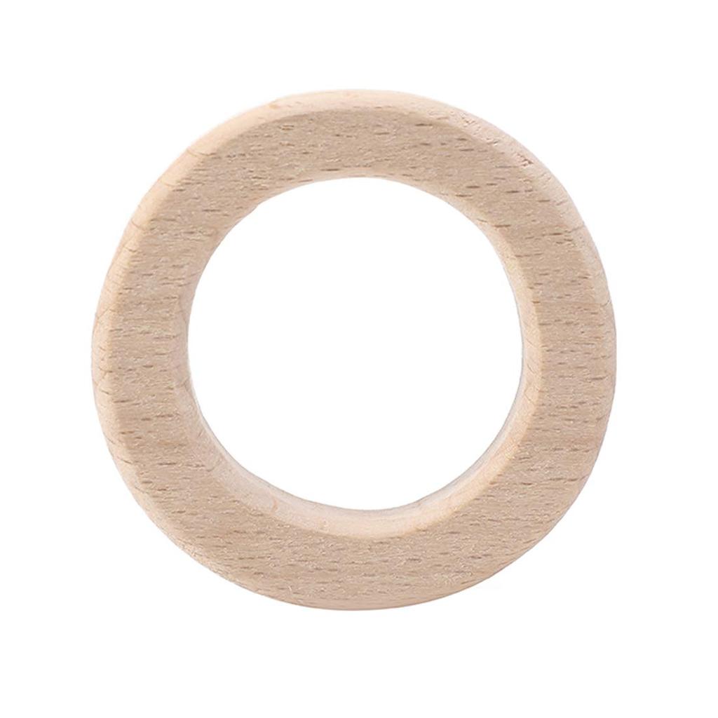 Mamimami Home Wooden Ring Square Section 65mm 10 Pieces Beech Natural Pendant Parts Gift Parts Material Material Handmade Gift Craft Present