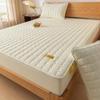Однотонный защитный чехол для матраса из соевого волокна, хлопковый чехол, стеганое покрывало, эластичная простыня с регулируемой плотностью