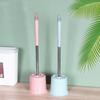 Rubber Toilet Bowl Brush with Holder Round Head Cleaning Brush Closestool Brush  Household